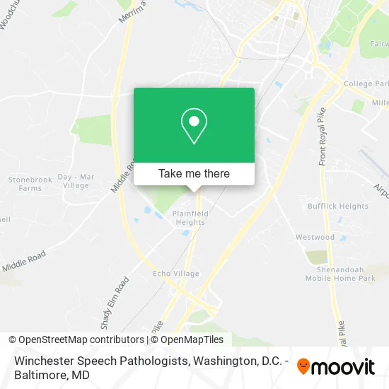 Winchester Speech Pathologists map