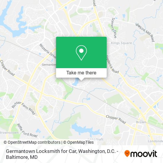 Mapa de Germantown Locksmith for Car