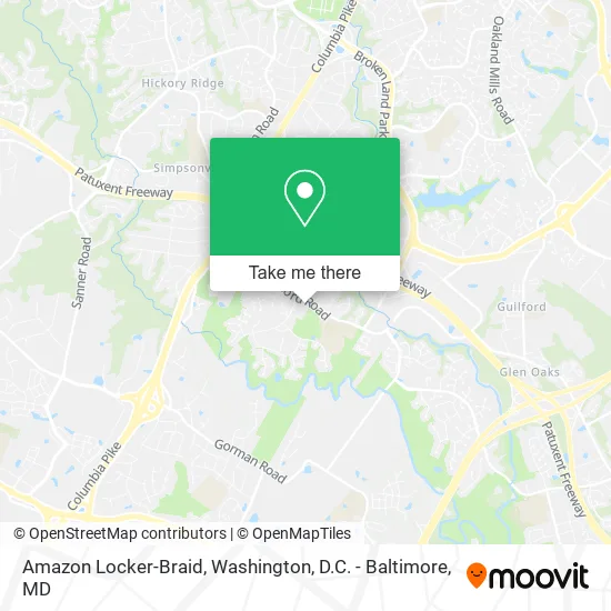 Mapa de Amazon Locker-Braid