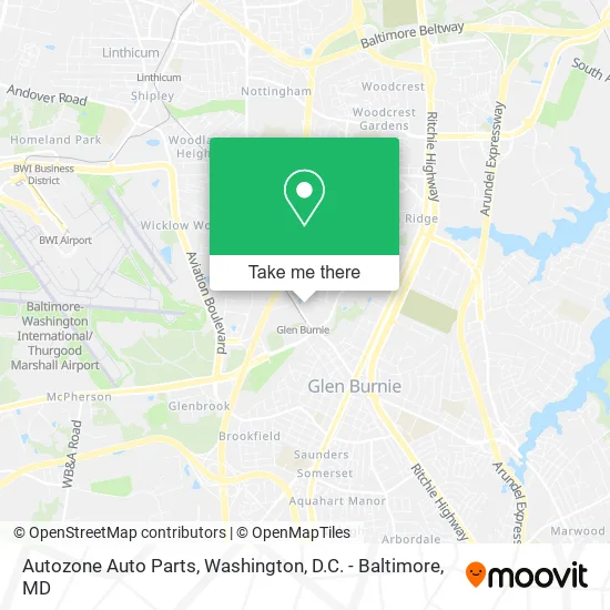 Autozone Auto Parts map