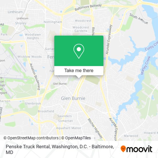 Mapa de Penske Truck Rental