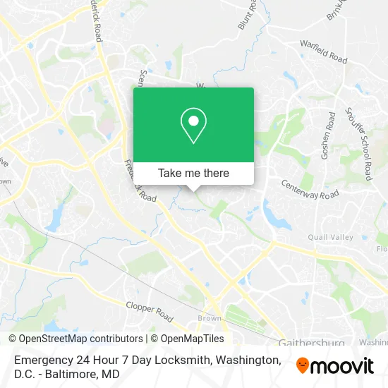 Emergency 24 Hour 7 Day Locksmith map