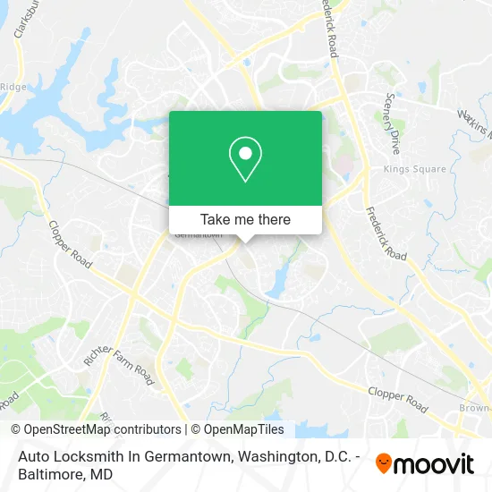 Auto Locksmith In Germantown map