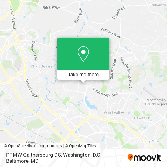 Mapa de PPMW Gaithersburg DC