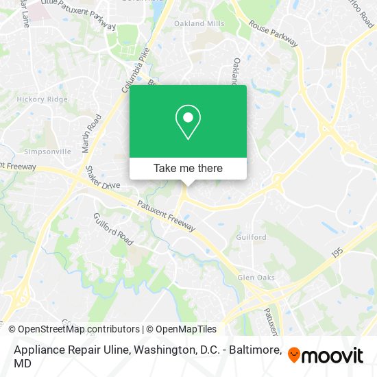 Appliance Repair Uline map