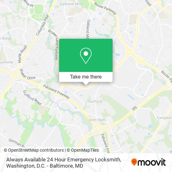 Mapa de Always Available 24 Hour Emergency Locksmith