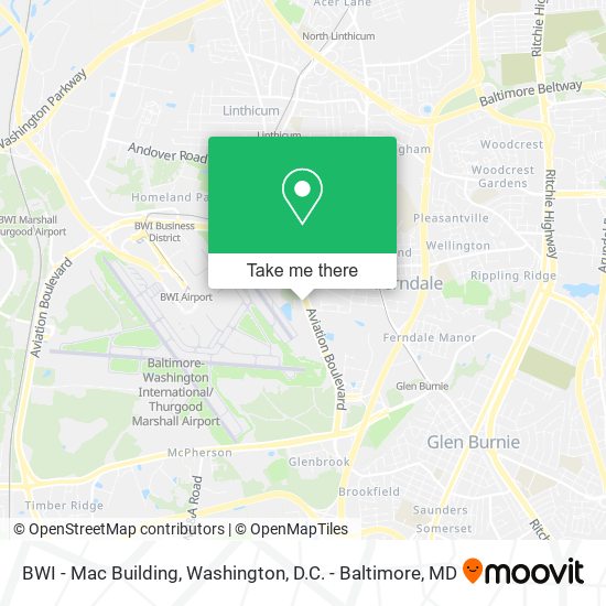 Mapa de BWI - Mac Building