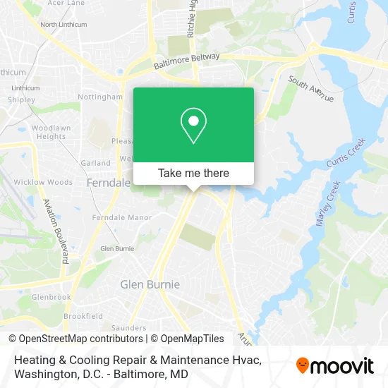 Heating & Cooling Repair & Maintenance Hvac map