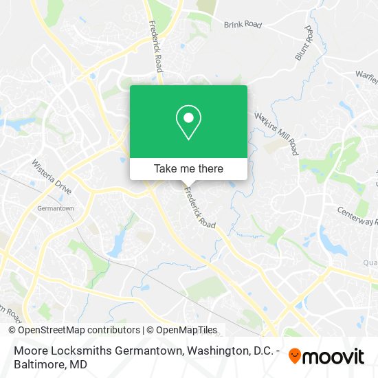 Moore Locksmiths Germantown map