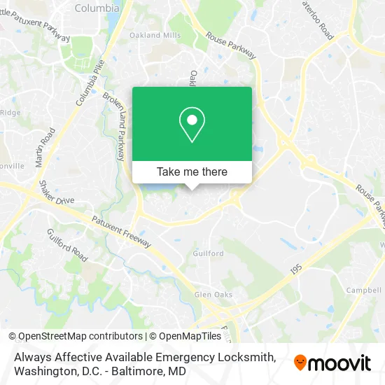 Mapa de Always Affective Available Emergency Locksmith