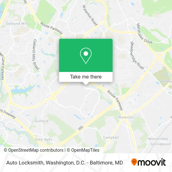 Auto Locksmith map