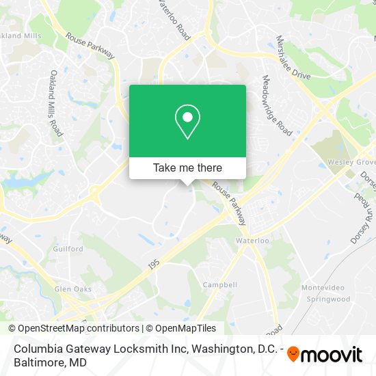 Columbia Gateway Locksmith Inc map
