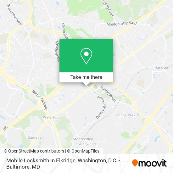 Mobile Locksmith In Elkridge map