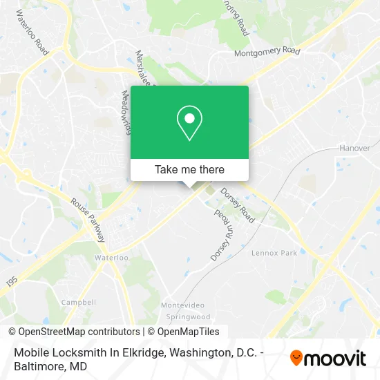 Mobile Locksmith In Elkridge map