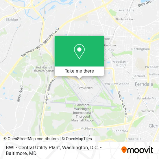 BWI - Central Utility Plant map