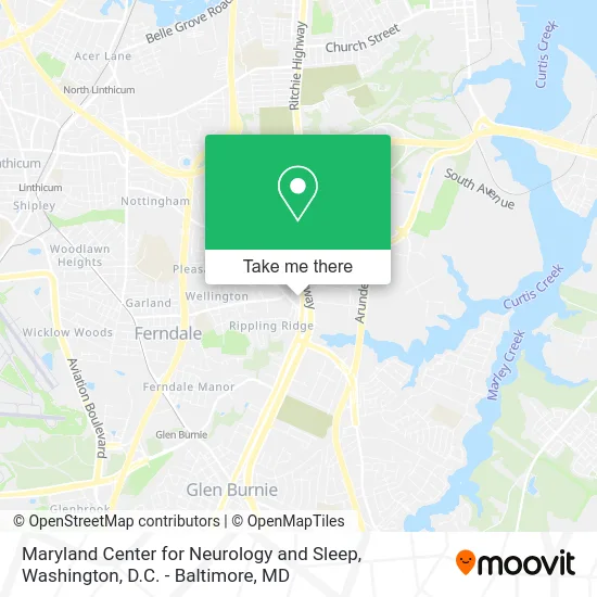 Maryland Center for Neurology and Sleep map