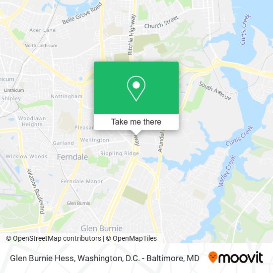 Mapa de Glen Burnie Hess