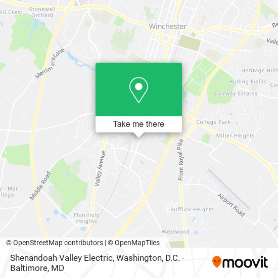 Shenandoah Valley Electric map