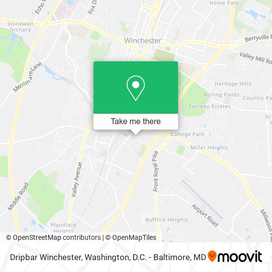 Mapa de Dripbar Winchester