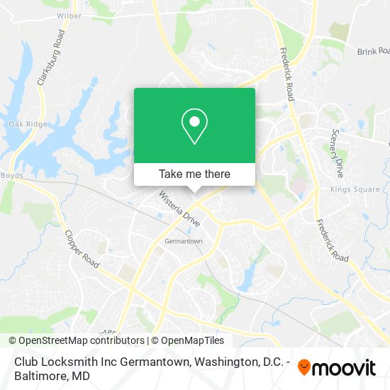 Club Locksmith Inc Germantown map