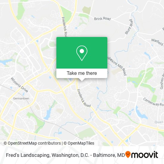 Fred's Landscaping map