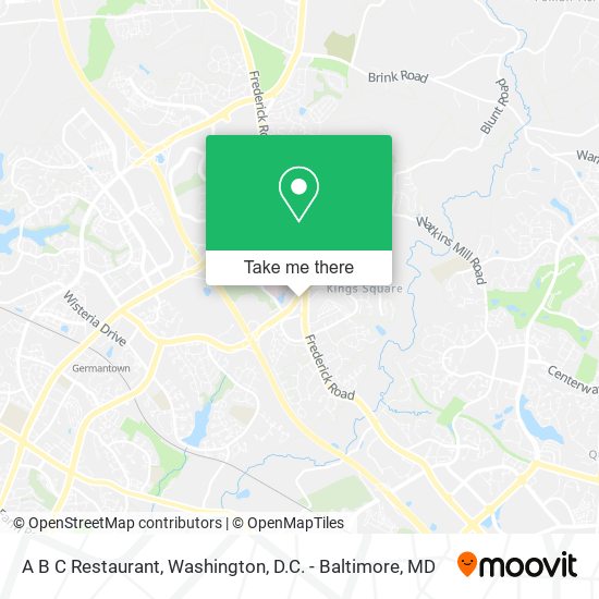 A B C Restaurant map