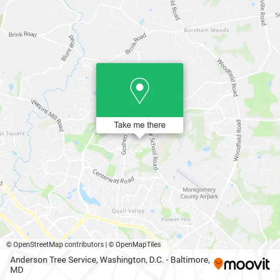 Anderson Tree Service map