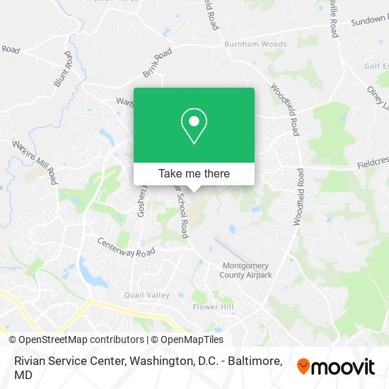 Mapa de Rivian Service Center