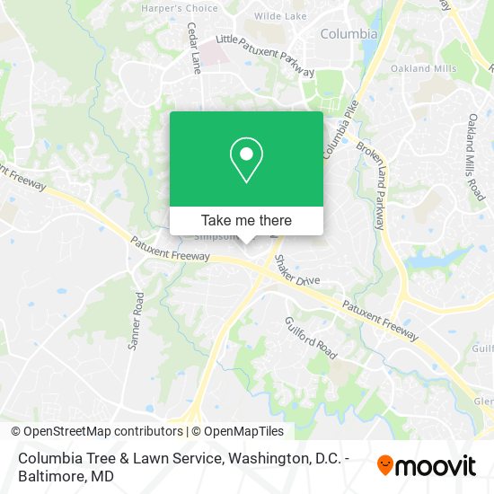 Columbia Tree & Lawn Service map