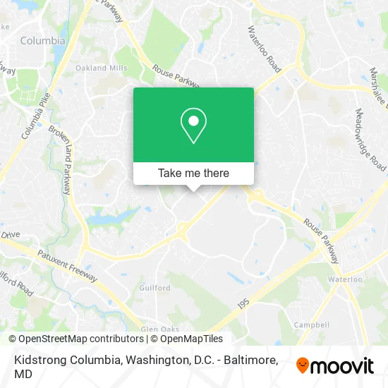 Mapa de Kidstrong Columbia