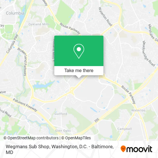 Wegmans Sub Shop map