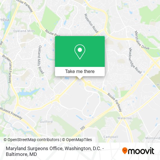 Maryland Surgeons Office map