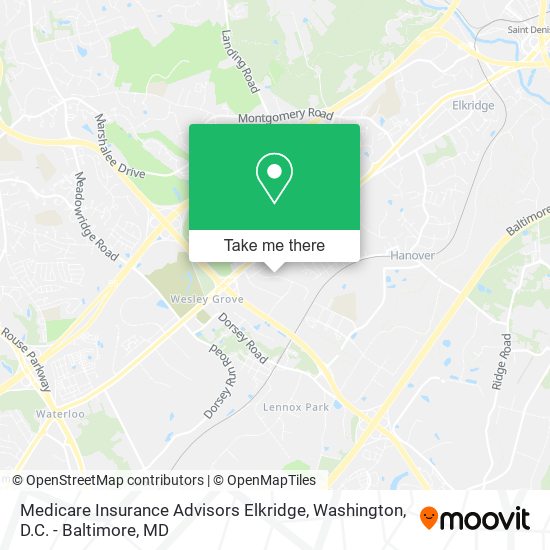 Medicare Insurance Advisors Elkridge map