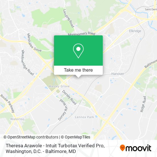 Mapa de Theresa Arawole - Intuit Turbotax Verified Pro