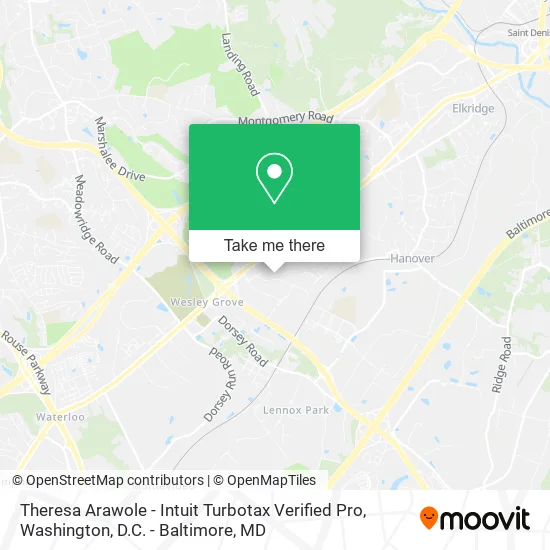 Mapa de Theresa Arawole - Intuit Turbotax Verified Pro