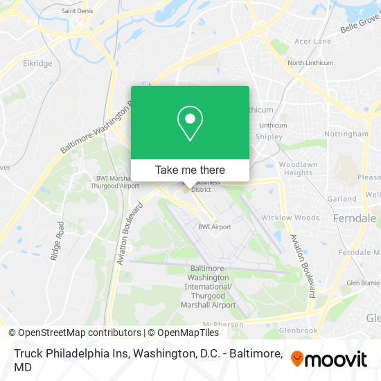 Truck Philadelphia Ins map