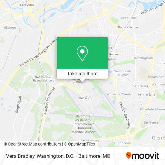 Vera Bradley map