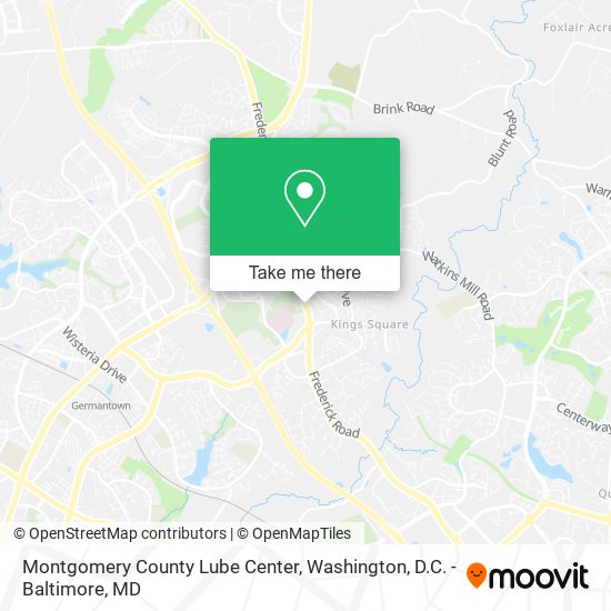 Mapa de Montgomery County Lube Center
