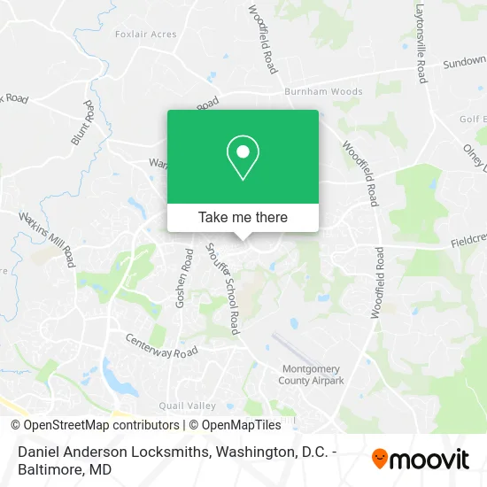 Daniel Anderson Locksmiths map