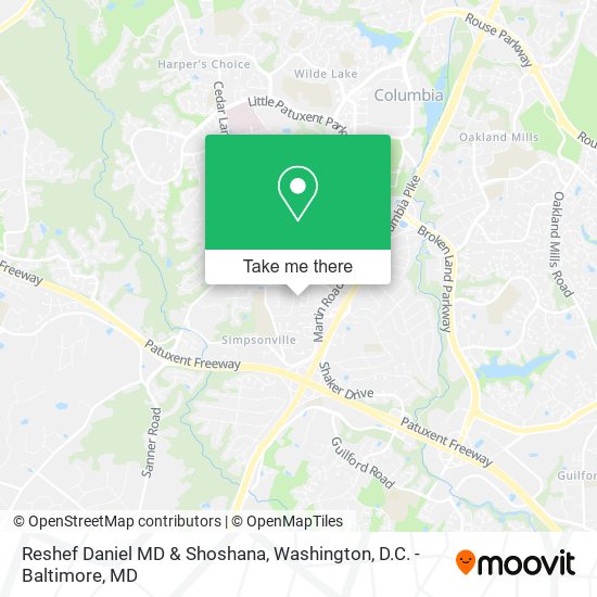Reshef Daniel MD & Shoshana map