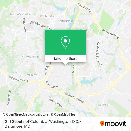 Mapa de Girl Scouts of Columbia