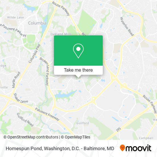 Homespun Pond map