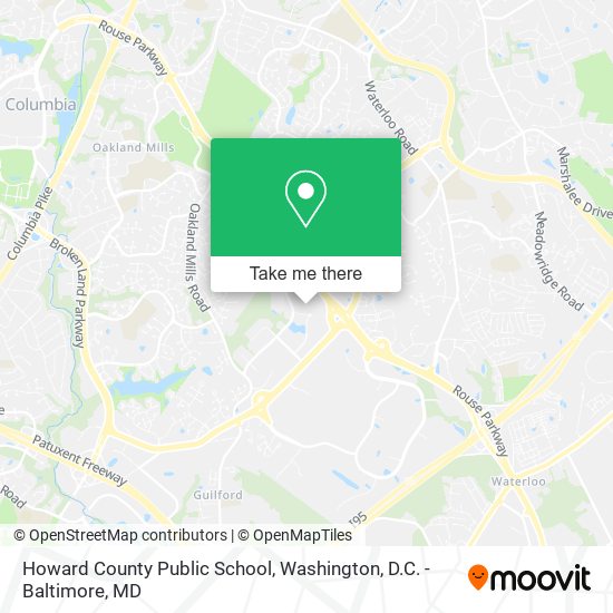 Howard County Public School map