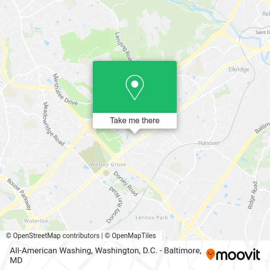 All-American Washing map