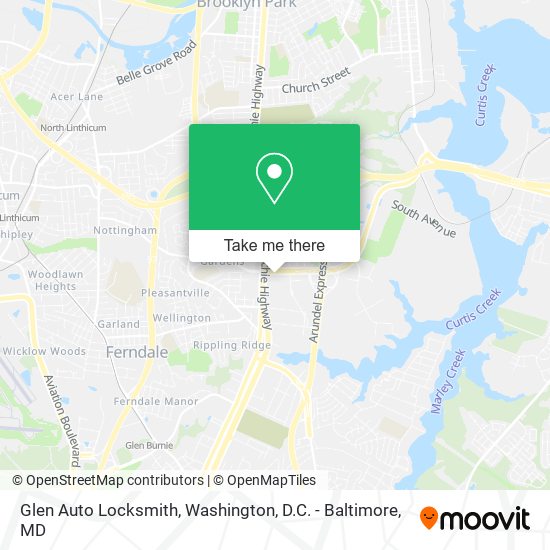 Glen Auto Locksmith map