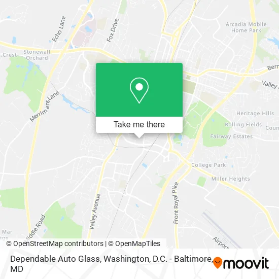Dependable Auto Glass map