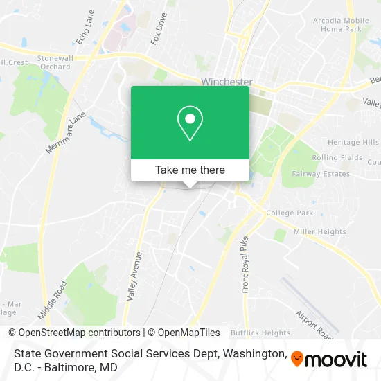 State Government Social Services Dept map