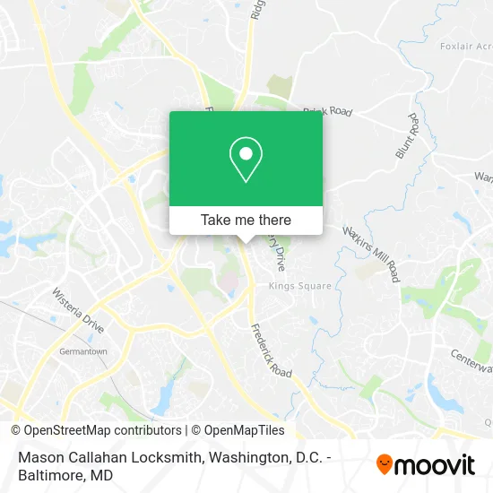 Mason Callahan Locksmith map