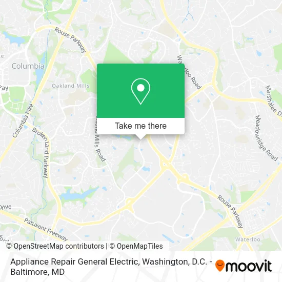 Appliance Repair General Electric map