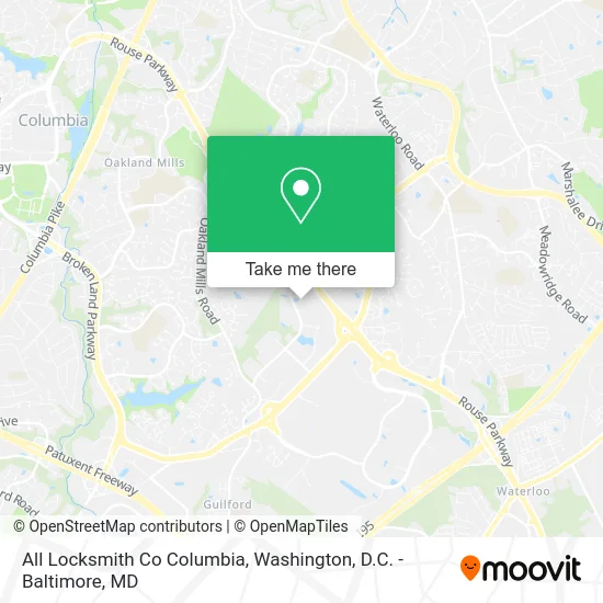 All Locksmith Co Columbia map